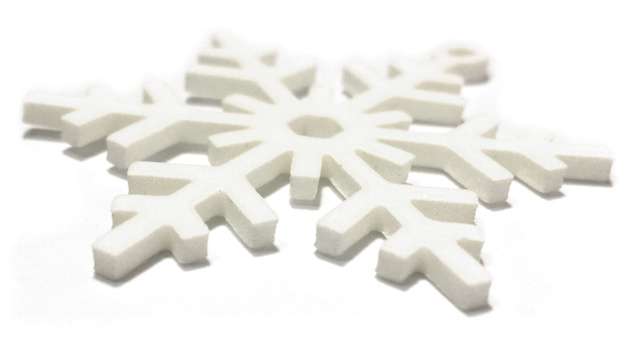 Ozdoba PG001 PVC 2 mm płatki śniegu MIX białe