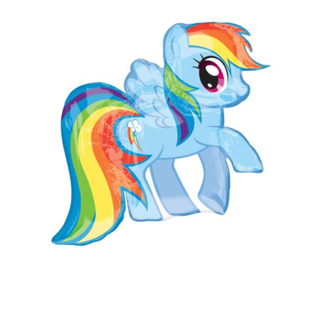 Balon foliowy "My Little Pony - Rainbow Dash", błękitny, Amscan, 28", SHP
