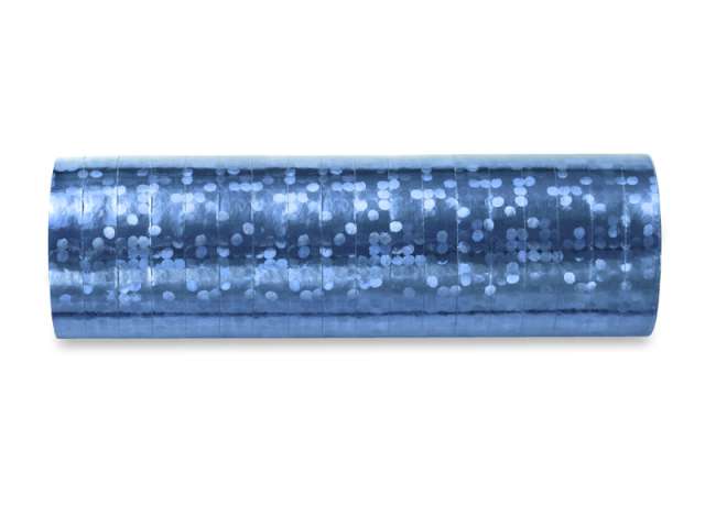 Serpentyna holograficzna błękitna, 18 rolek