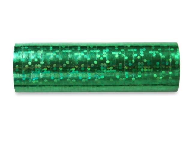 Serpentyna holograficzna zielona, 18 rolek