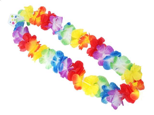 Naszyjnik hawajski "Kwiaty", PartyDeco, 50 cm