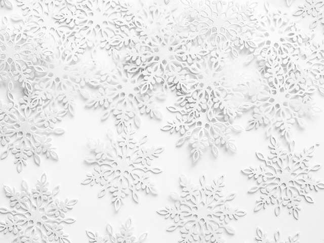 Konfetti "Śnieżynki" 3,1 x 3,6 cm, białe, 20 szt.
