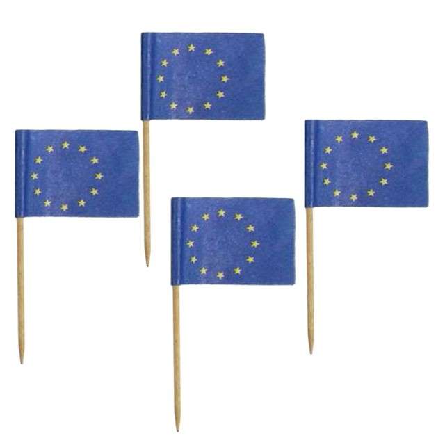 Szpilki drewniane "Flaga UE", 6,8 cm, 144 szt