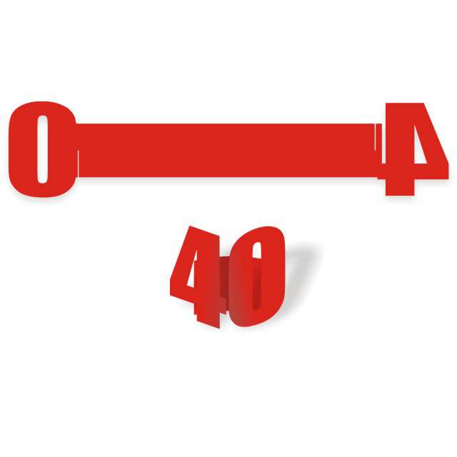 Ringi papierowe do serwetek "40 urodziny", czerwone, 6 szt