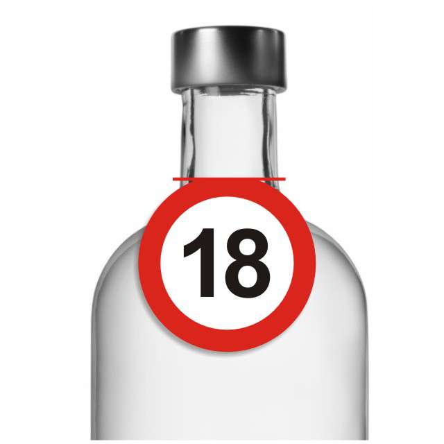 Zawieszki na alkohol, "Urodziny 18 Traffic Birthday", 10 szt