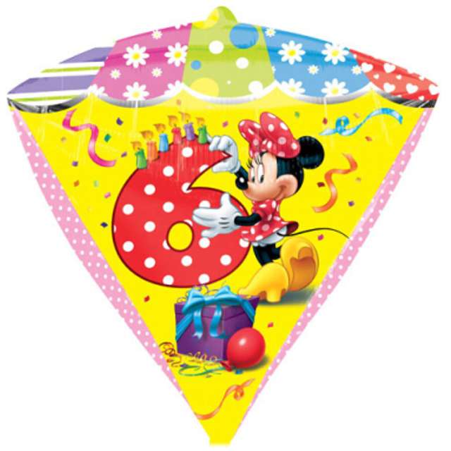 Balon foliowy "Minnie Mouse 6 urodziny", AMSCAN, 17" DMZ