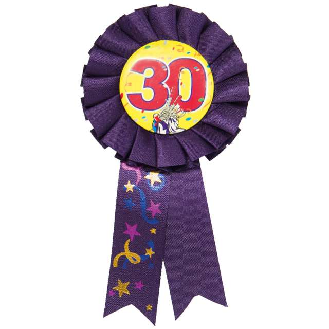 Kotylion "Urodziny 30", fioletowy, FOLAT
