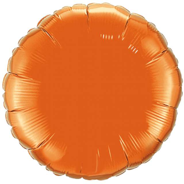 Balon foliowy "Okrągły", pomarańczowy, AMSCAN, 18" RND
