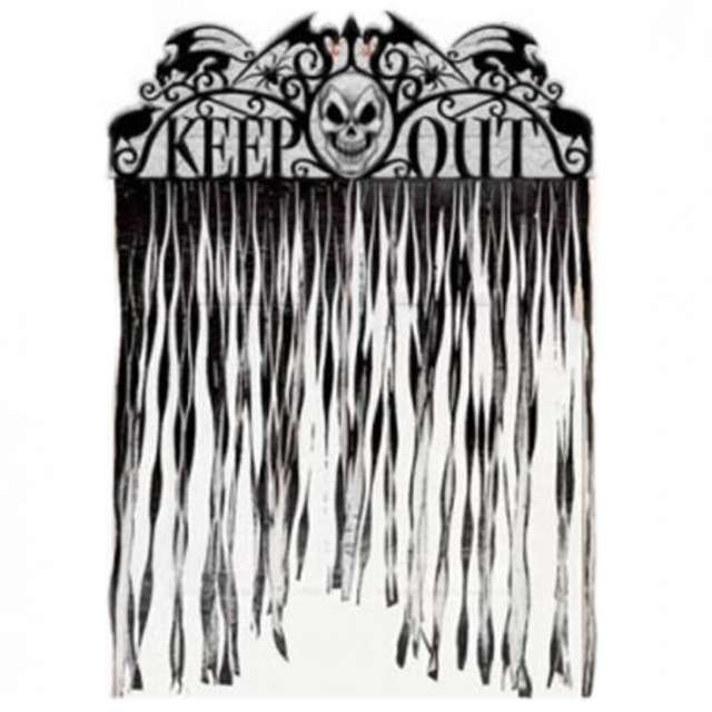 Kurtyna na drzwi "Horror Keep Out Spooky Hollow", 137 x 96 cm