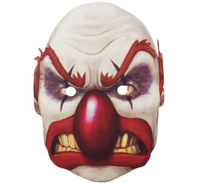 Maska "Clown", papierowa