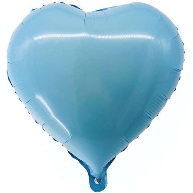Balon foliowy "Serce", błękitne, GODAN, 18" HRT