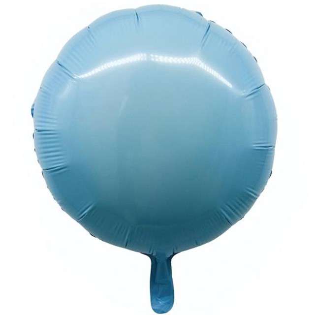 Balon foliowy "Okrągły", błękitny, GODAN, 18" RND