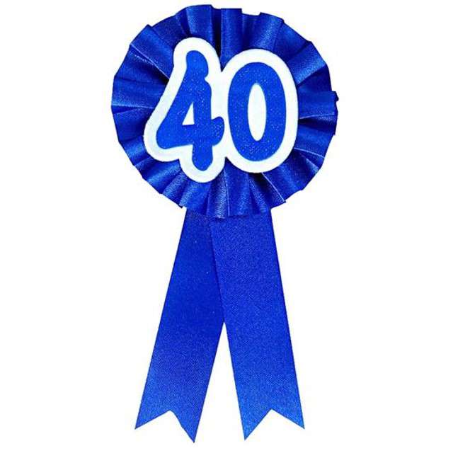 Kotylion "Urodziny 40", niebieski, Godan
