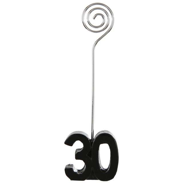 Stojak na wizytówki "30 urodziny", czarny, SANTEX, 12 cm, 2 szt