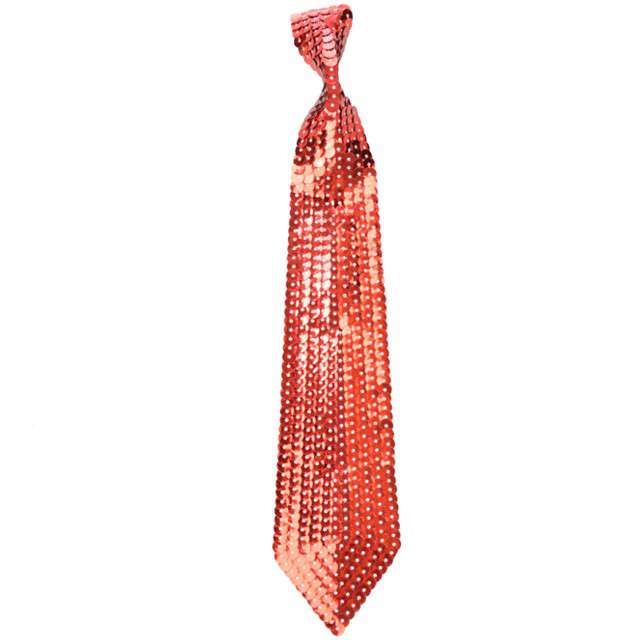 Krawat "Cekinowe Disco", czerwony, ARPEX
