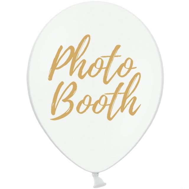 Balony "Photo Booth", białe, 12" STRONG,  50 szt