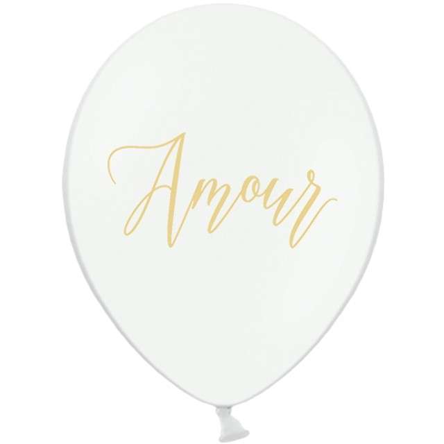 Balony "Amour", białe, 12" STRONG,  50 szt