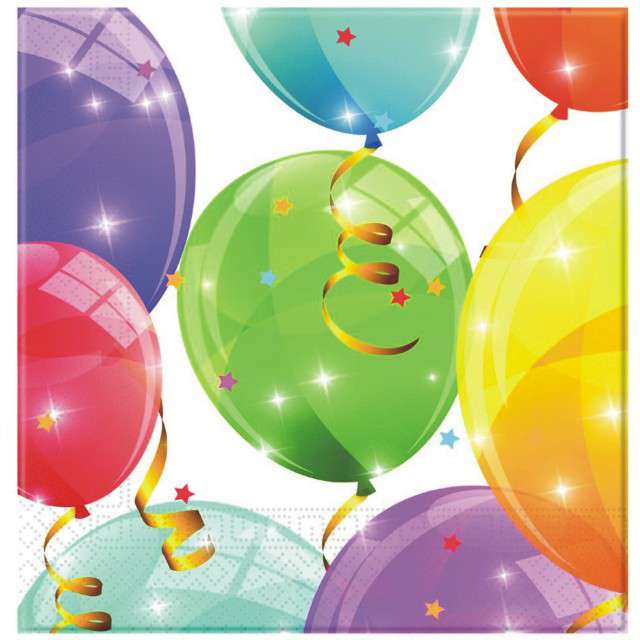 Serwetki "Sparkling Balloons", PROCOS, 33 cm, 20 szt