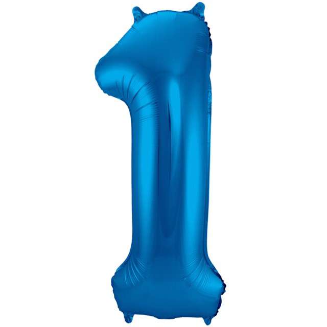 Balon foliowy "Cyfra 1", niebieski, Folat, 34", DGT