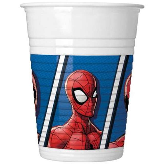 Kubeczki plastikowe "Spiderman Team Up", PROCOS, 200 ml, 8 szt