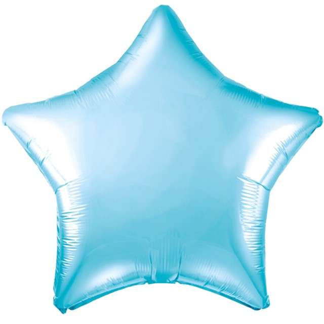 Balon foliowy "Gwiazda", błękitny, PartyDeco, 19", STR