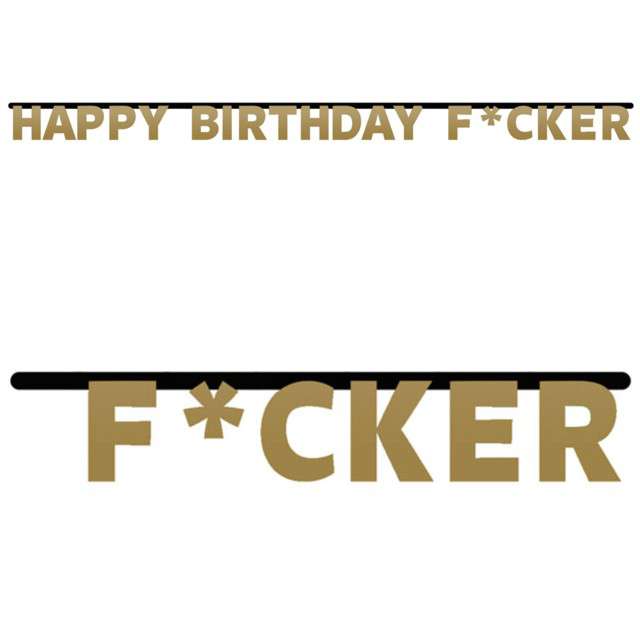 Baner "Happy Birthday Fucker", FOLAT, 300 cm