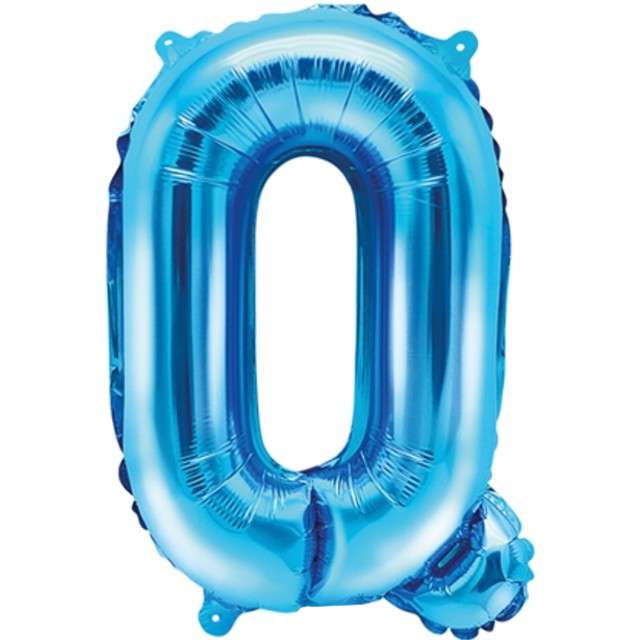 Balon foliowy litera Q, 14", PartyDeco, niebieski