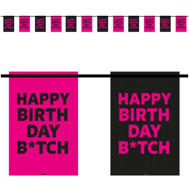 Baner flagi "Happy Birthday Bitch", FOLAT, 600 cm