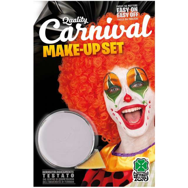 Make-up party "Farba do makijażu z gąbeczką", biała, Carnival Toys, 10 g