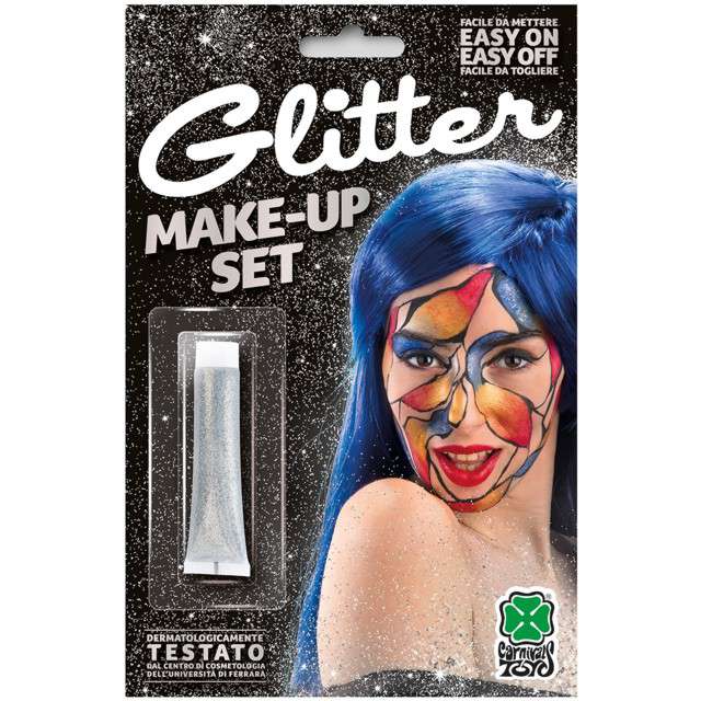 Make-up party "Farba do makijażu", srebrna, Carnival Toys, 20 ml