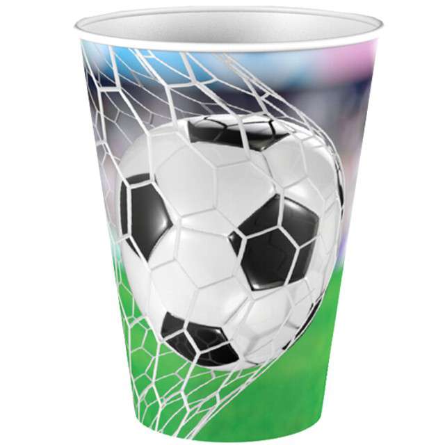 Kubeczki papierowe "Piłka Nożna - Gol", ARPEX, 180-200 ml, 8 szt