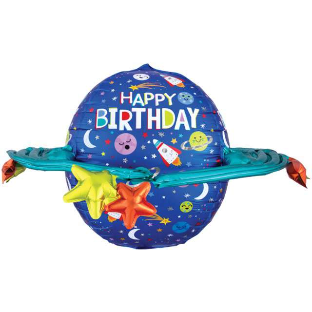 Balon foliowy "Kosmos-Happy Birthday", Amscan, 29", SHP