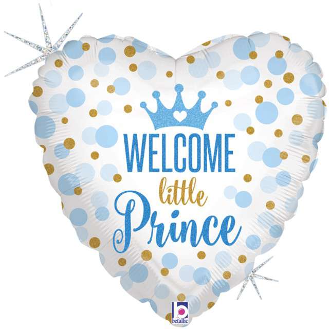 Balon foliowy "Welcome Little Prince", GRABO, 18" HRT