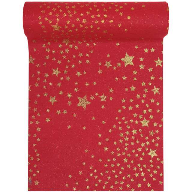 Bieżnik "Gwiazdki", czerwony, SANTEX, 300 x 30 cm