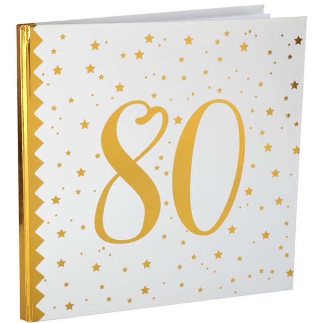 Księga Gości "80 Urodziny", SANTEX, 24 x 24 cm, 20 kartek