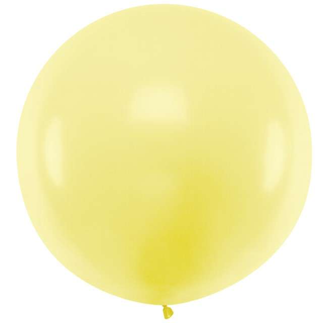 Balon "Pastel", żółty, 100cm, PartyDeco, RND