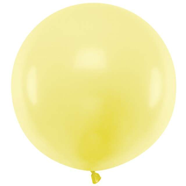 Balon "Pastel", jasny żółty, 60cm, PartyDeco, RND