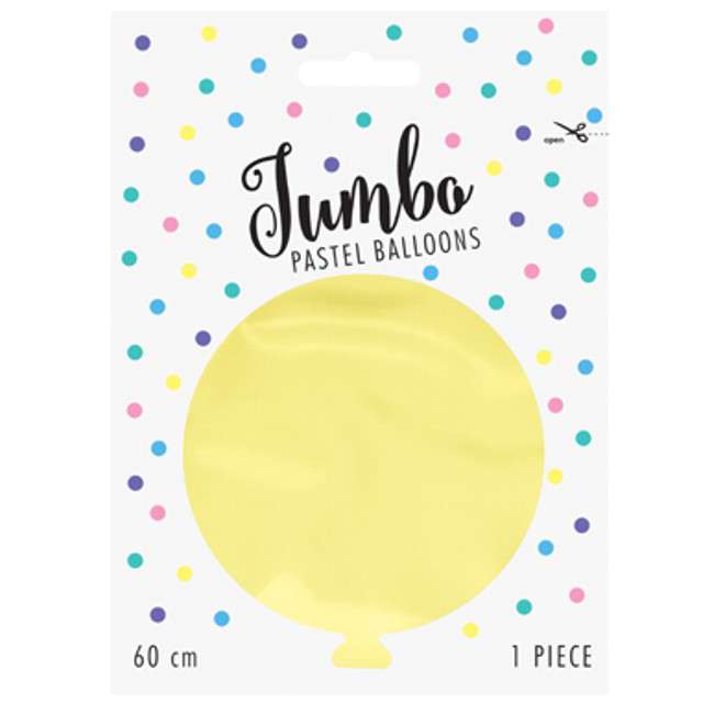 Balon Pastel jasny żółty 60cm PartyDeco RND