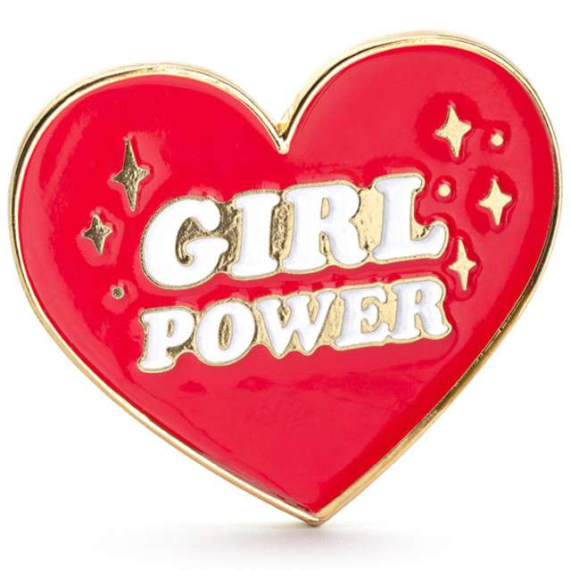 Przypinka "Girl Power", PartyDeco, 3x3 cm