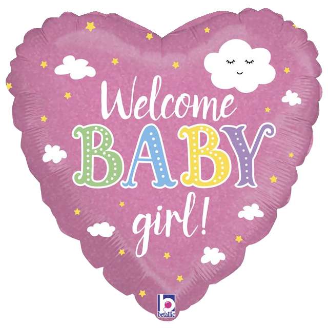 Balon foliowy Baby Shower - Welcome baby girl Grabo 18 HRT