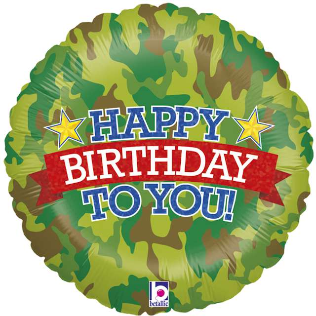 Balon foliowy "Happy Birthday to you, Moro", Betallic, 18", RND