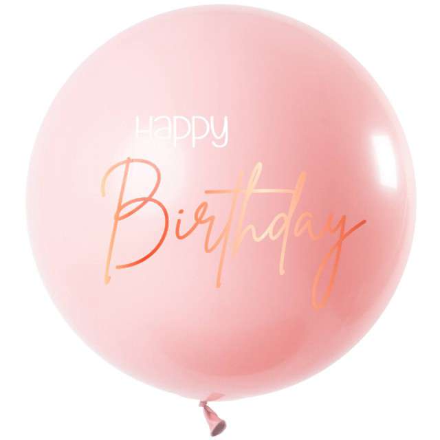 Balon "Elegant - Happy Birthday", różowy, Folat, 31"