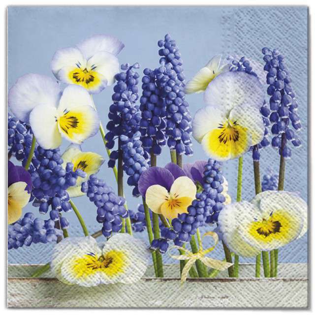 Serwetki "Wielkanoc - kwiaty polne", Maki, 33 cm, 20 szt