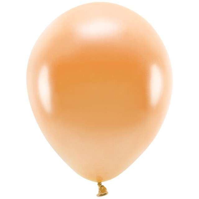 Balony "Ekologiczne", pomarańczowy metalik, Partydeco, 10", 100 szt
