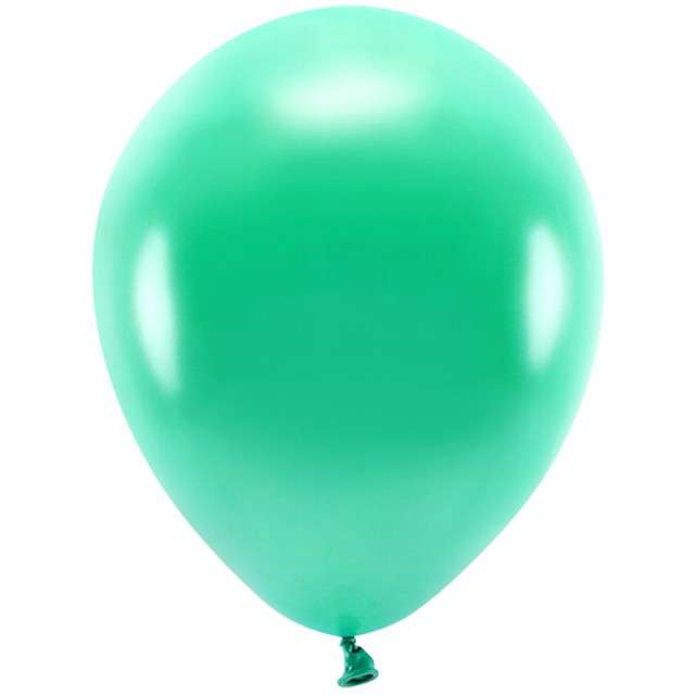Balony "Ekologiczne", zielony metalik, Partydeco, 10", 100 szt