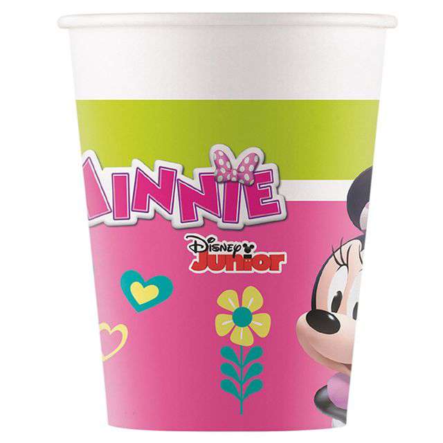 Kubeczki papierowe "Minnie Happy Helpers", PROCOS, 200 ml, 8 szt