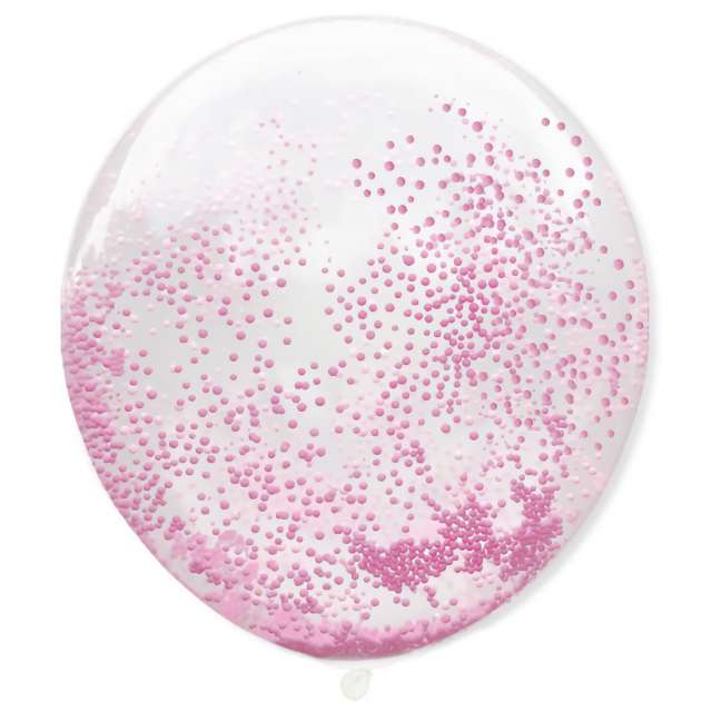 Balon "Piankowe kuleczki - Różowe jasne", transparentny, DekoracjePolska, 12", 5 szt