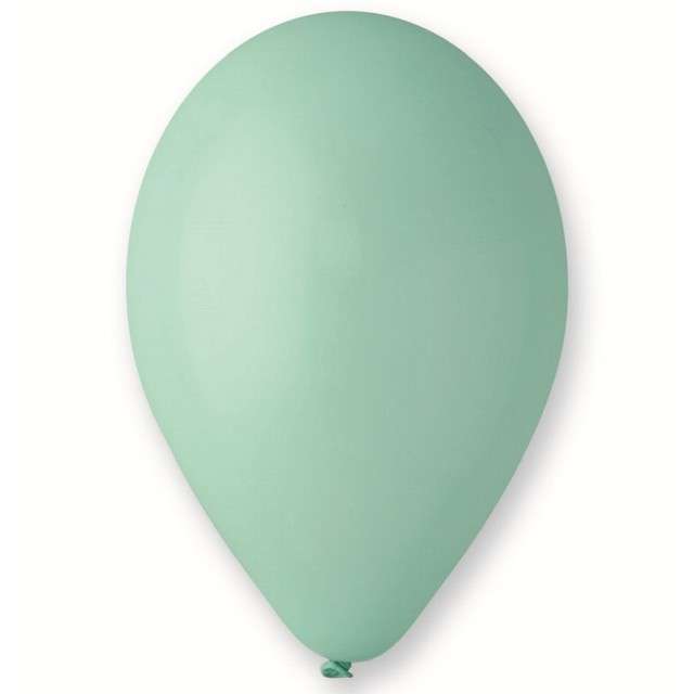 Balony "Pastel", zielony turkusowy, Gemar, 10", 500 szt