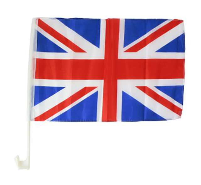 Flaga samochodowa na szybę "Wielka Brytania", Amscan