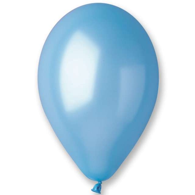Balony "Classic", błękitny metalik, GEMAR, 10", 100 szt